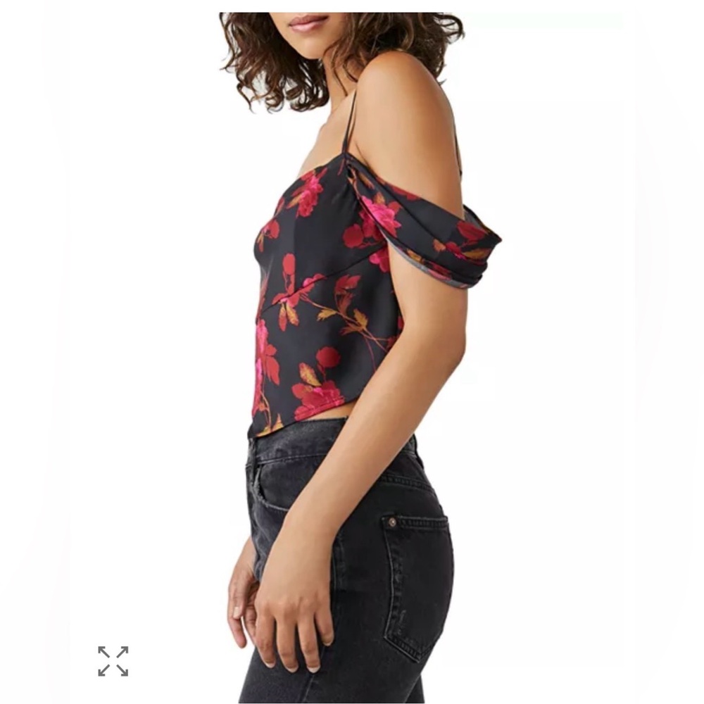 Free People | Cassandra Floral Print Off-the-Shoulder Blouse - Picture 3 of 11